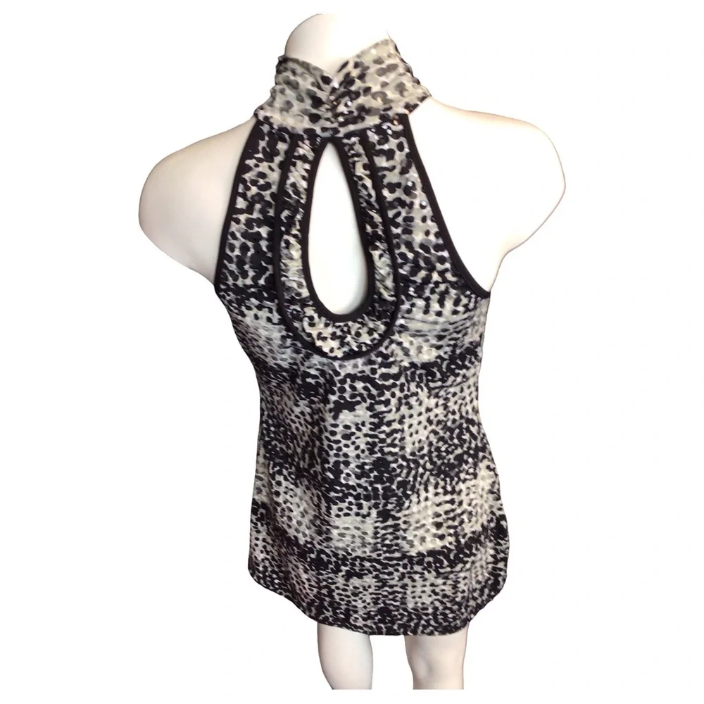 Apostrophe Black and‎ White with sequins Y2K Top